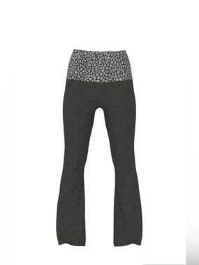 PINK Victoria's Secret Charcoal Gray cotton foldover flare leggings